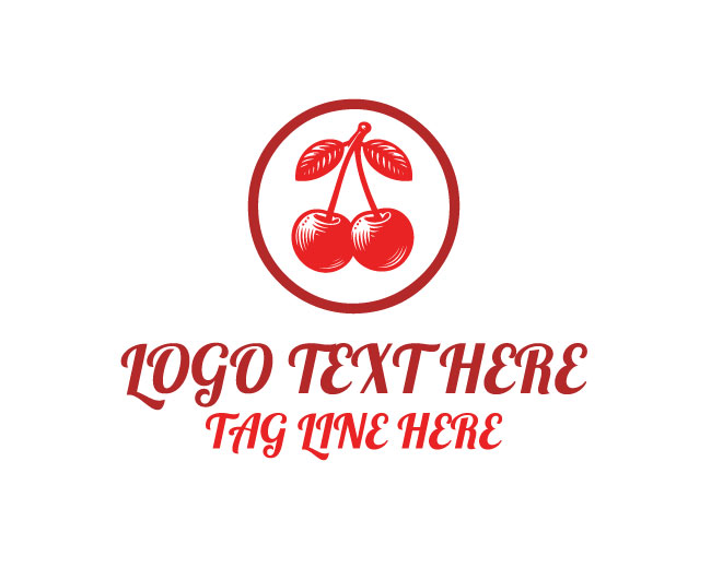 Fresh Cherry Fruit Logo