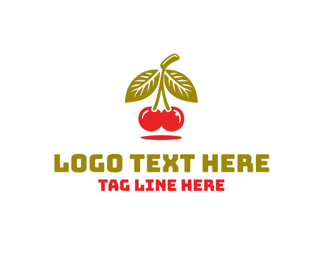 Organic Cherry Fruit Logo
