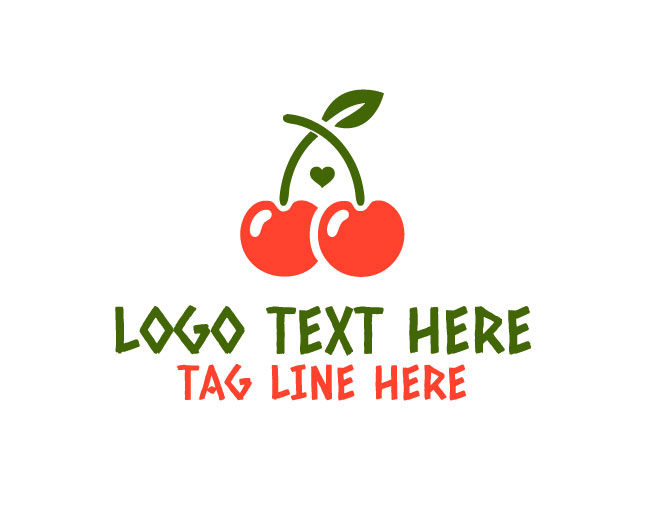 Natural Cherry Fruit Logo