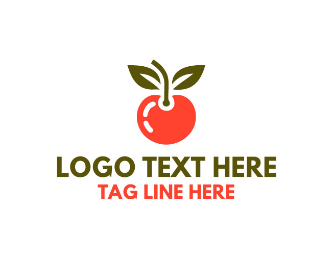 Red Cherry Fruit Logo