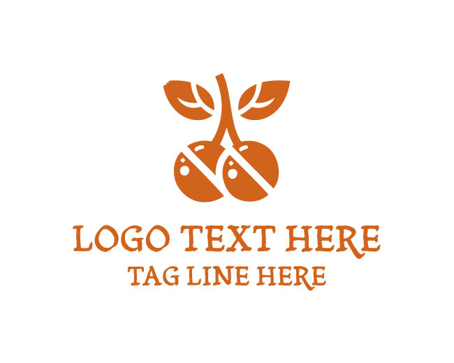 Natural Cherry Fruit Logo
