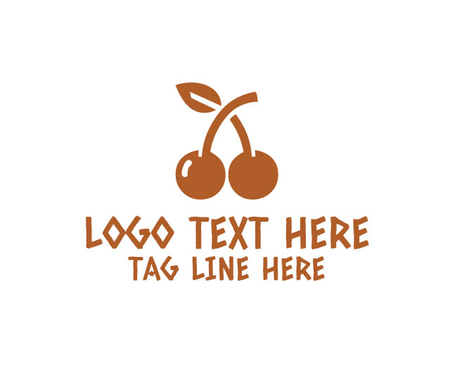 Eco Cherry Fruit Logo