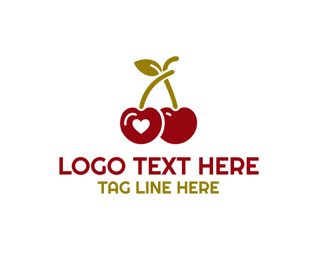 Cherry with Leaf Natural Logo