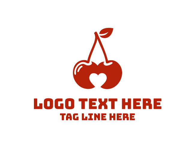 Love Cherry Fruit Logo