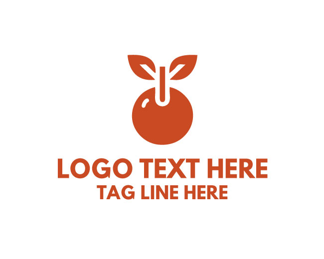 Minimal Cherry Fruit Logo