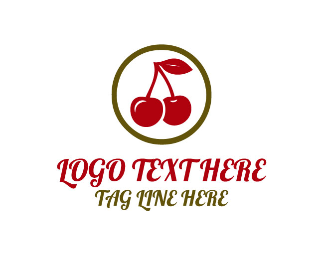Plain Cherry Fruit Logo