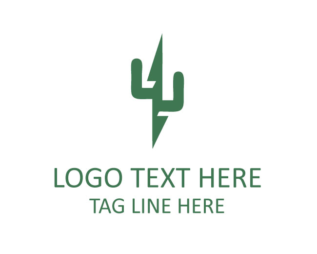 Cactus Plant Figure Logo