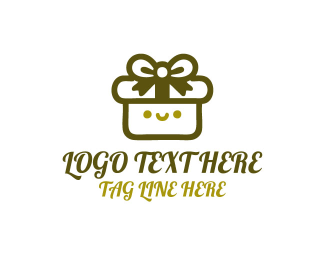 Flat Gift Box Logo