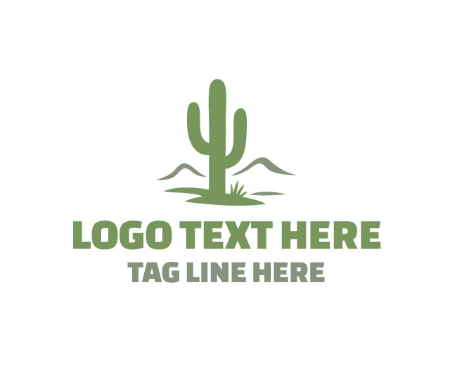 Nature Style Cactus Logo