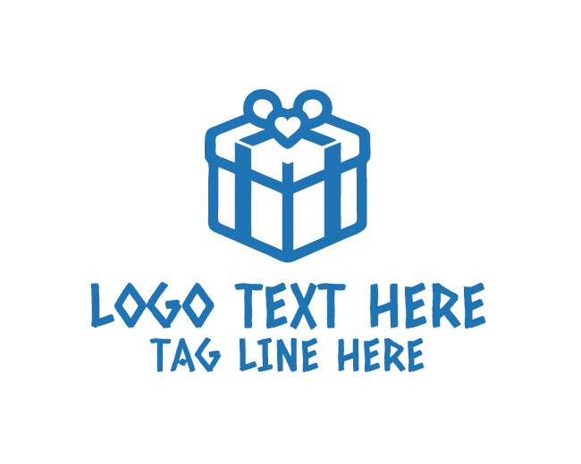 Clean Gift Box Shape Logo