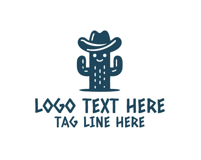  Cowboy Style Cactus Logo