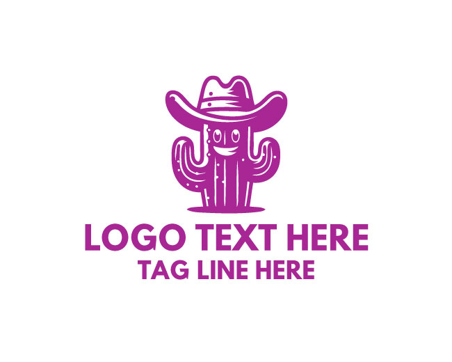Desert Cowboy Cactus Logo