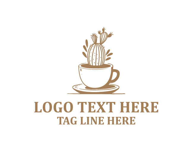 Tea Cup Cactus Logo