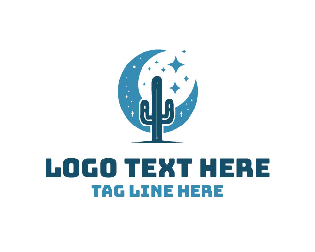 Crescent Moon Cactus Logo