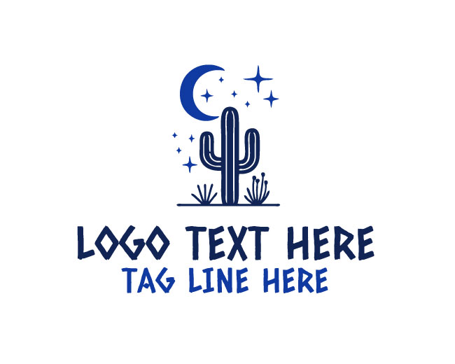 Dreamy Moon Cactus Logo