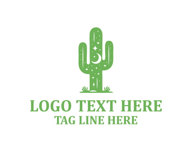 Soft Moon Cactus Logo