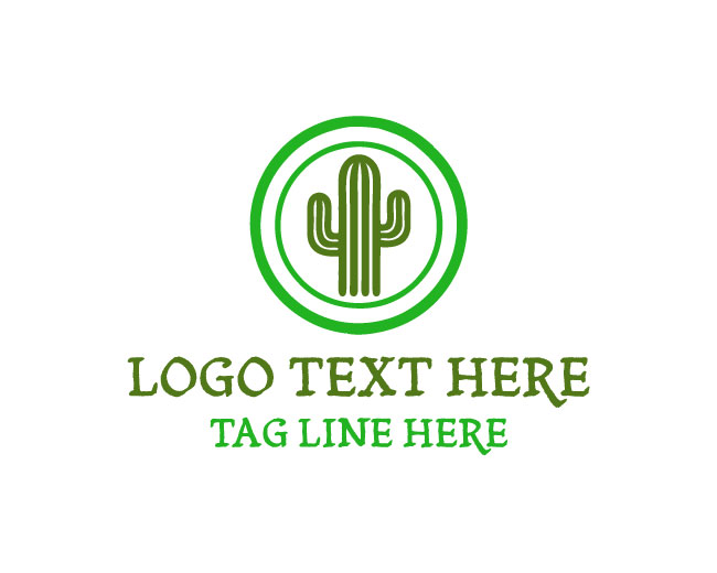 Vintage Rustic Cactus Logo