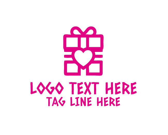 Clean Modern Gift Box Logo