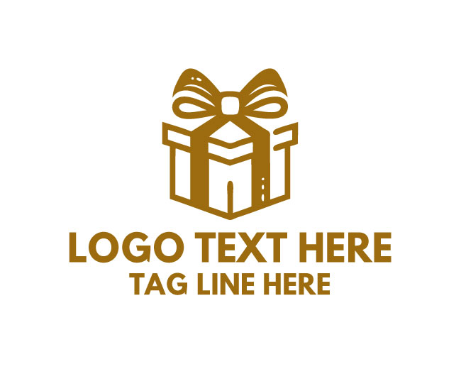 Simple Gift Box Packaging Logo