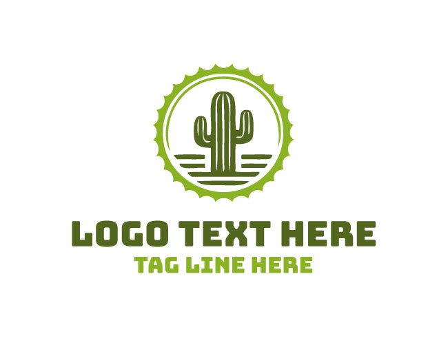 Vintage Oldstyle Cactus Logo