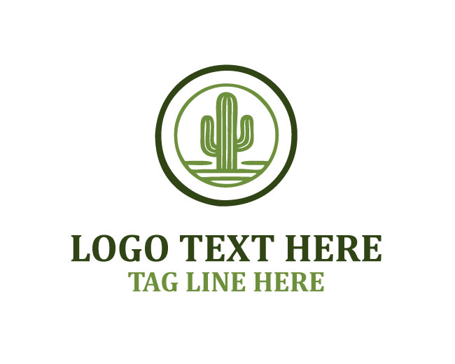 Vintage Ranch Cactus Logo
