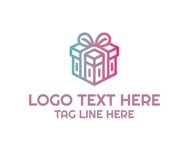 Solid Modern Gift Box Logo