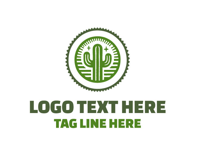 Vintage Dry Cactus Logo
