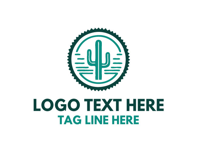 Vintage Earth Cactus Logo