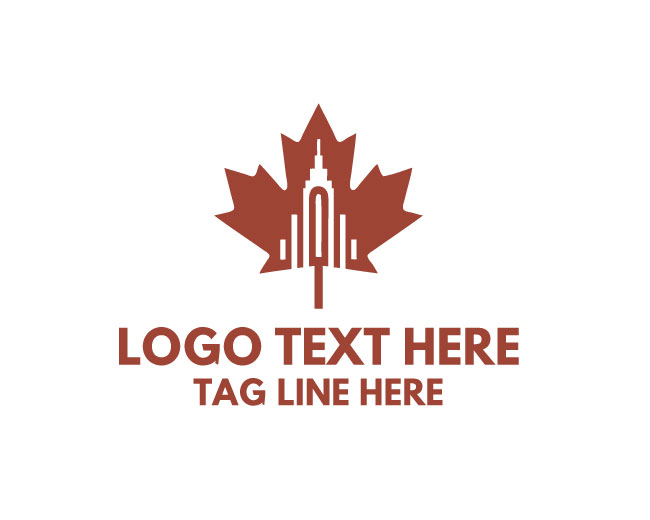 Canadian Maple Leaf Building Logo