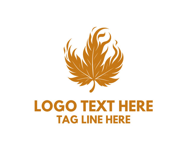 Canadian Maple Leaf Fire Logo