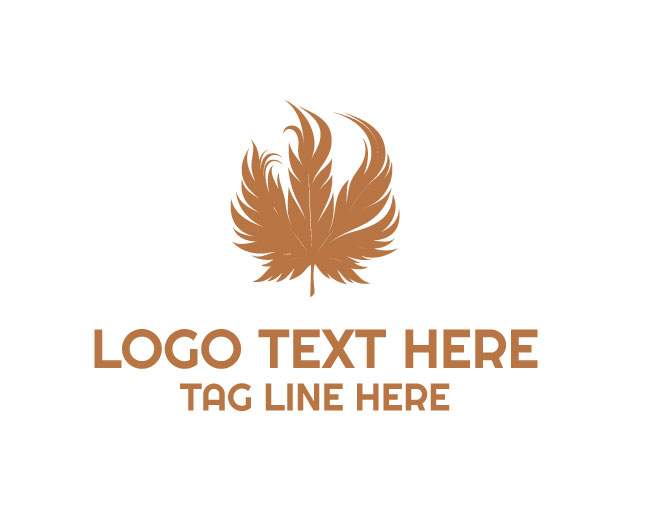 Bold Maple Leaf Fire Logo