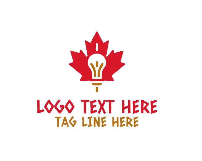 Canadian Maple Leaf Bulb Logo