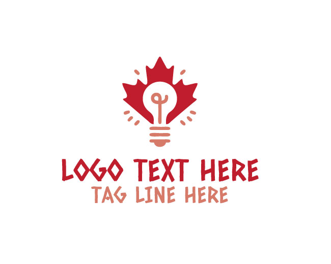 Maple Leaf Innovation Bulb Logo