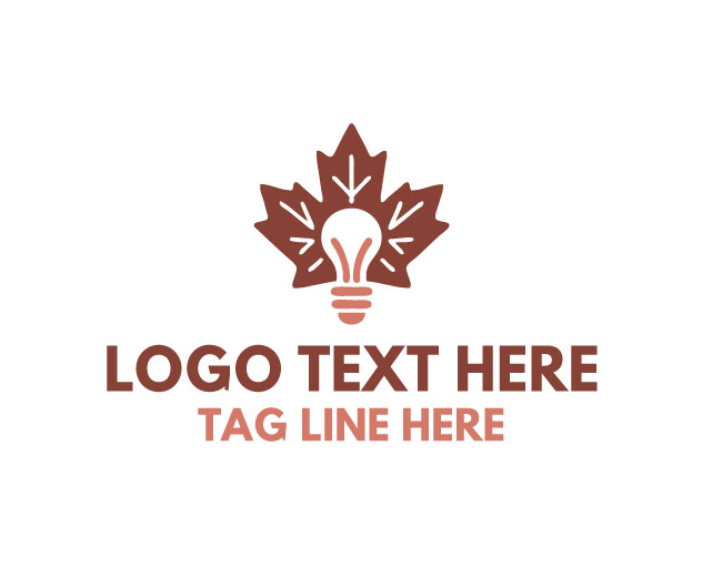Canadian Maple Leaf Energy Bulb Logo