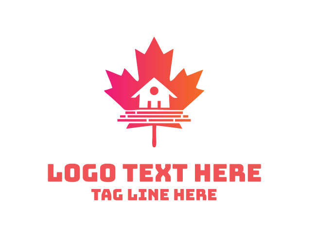 Maple Leaf Home Symbol Logo