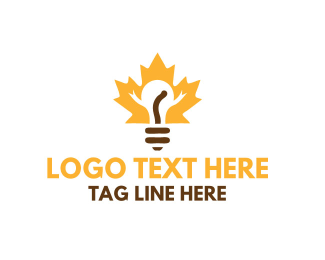 Canadian Maple Leaf Idea Light Logo