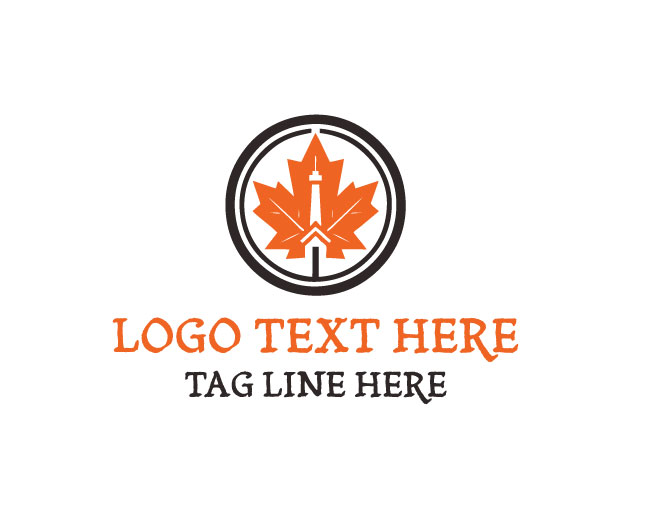 Modern Maple Leaf Home Logo