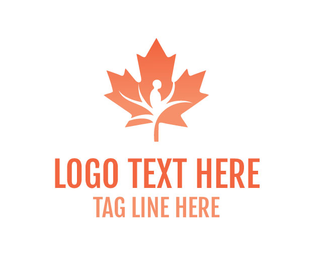 Canadian Human with Maple Leaf Logo