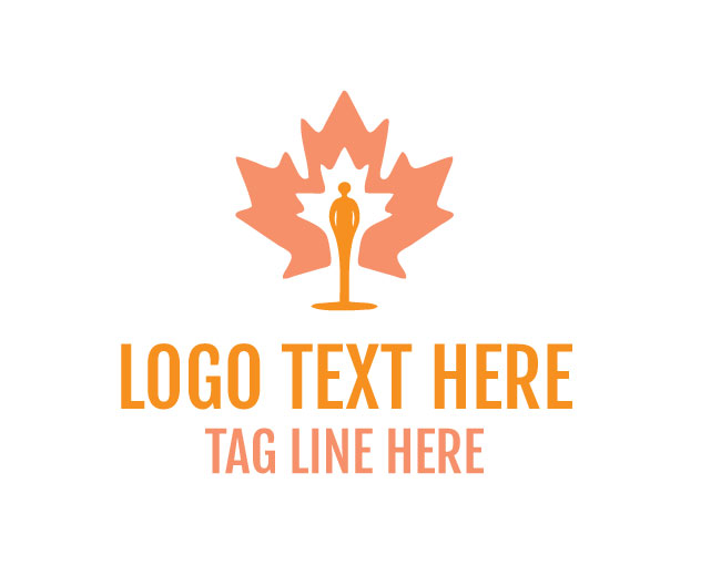 Maple Leaf Human Symbol Logo