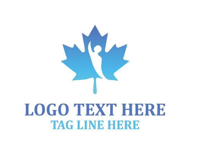 Clean Maple Leaf Human Logo