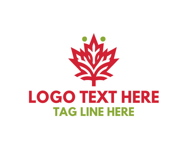 Canadian Maple Leaf Crown Logo
