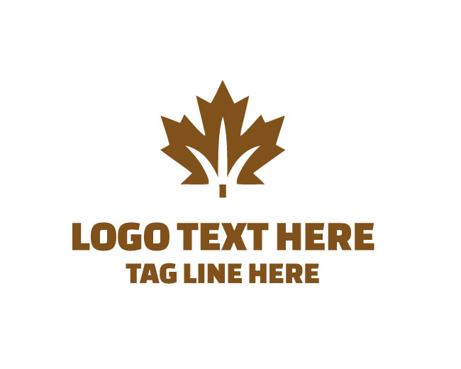 Canadian Maple Leaf Crown Vector Logo