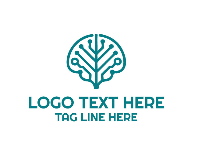 AI Digital Brain Tech Logo