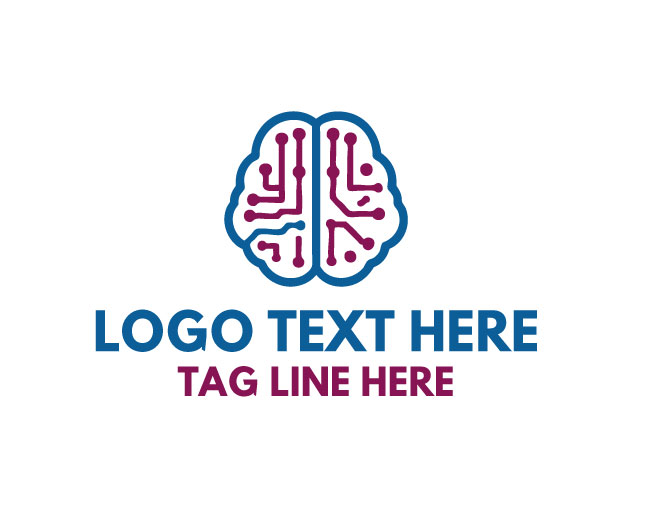 AI Smart Brain Tech Logo