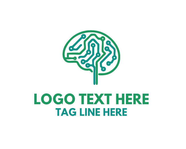 AI Brain Chip Tech Logo
