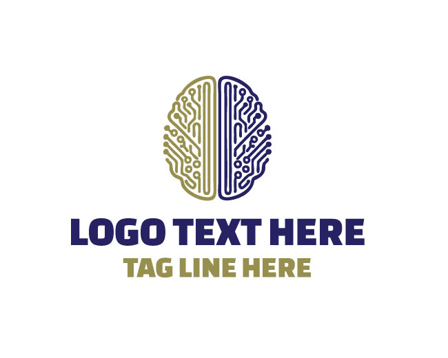  AI Brain Future Tech Logo