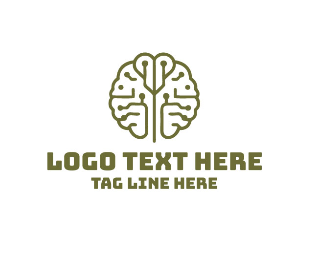  AI Brain Core Tech Logo