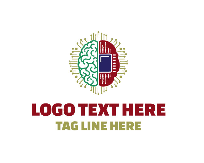 AI Brain Circuit Tech Logo