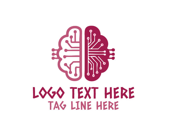  AI Brain Network Core Tech Logo