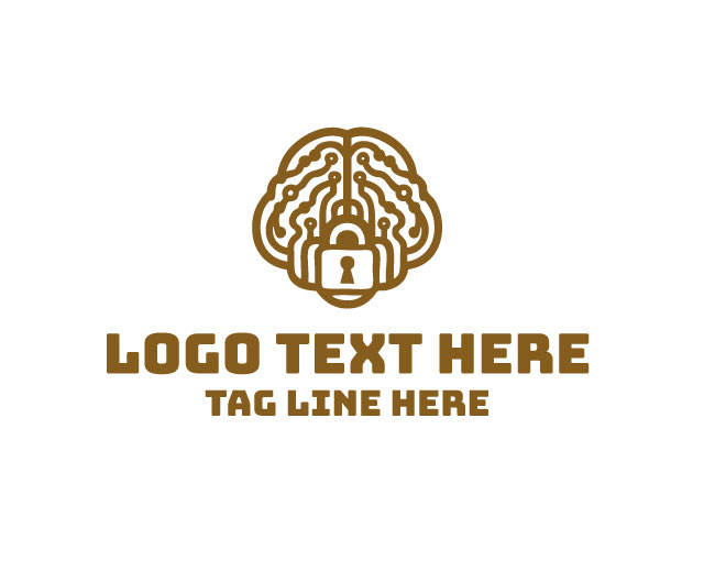 AI Brain Algorithm Tech Logo